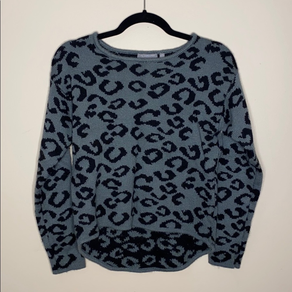 cheetah print sweater